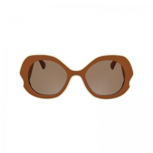 Women Longchamp Plant Based Resin Sunglasses Brown | Thailand-379FGONJS