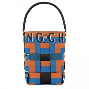 Women Longchamp Re-play Xs Bucket Bag Blue / Orange | Thailand-186CXHUQZ
