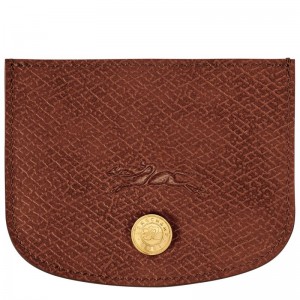 Women Longchamp Épure Card Holder Brown | Thailand-791BDWNYX