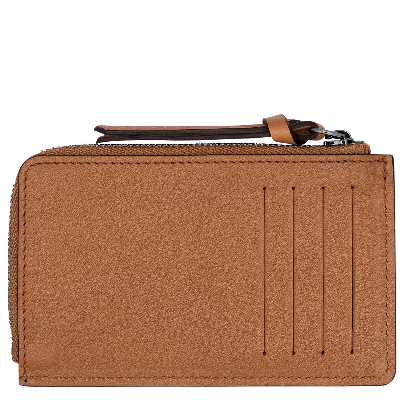 Men Longchamp 3D Card Holder Beige | Thailand-361CNYROW