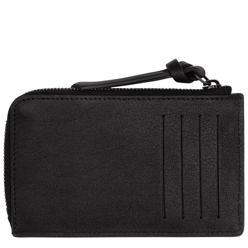 Men Longchamp 3D Card Holder Black | Thailand-230YTFWEV