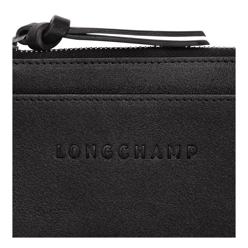 Men Longchamp 3D Card Holder Black | Thailand-230YTFWEV