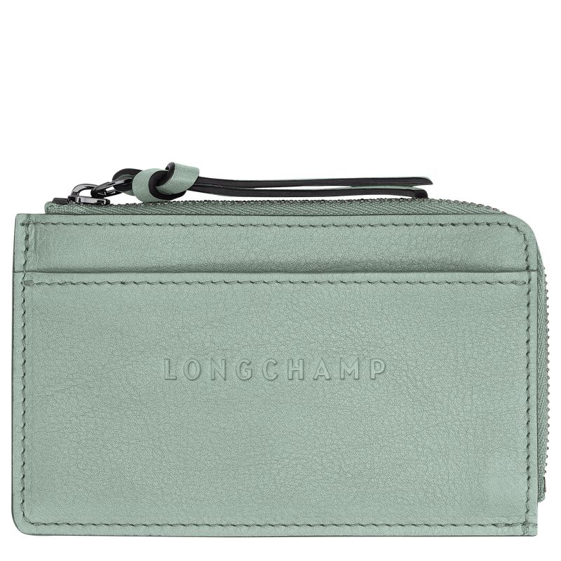 Men Longchamp 3D Card Holder Blue Green | Thailand-710EGFBCV
