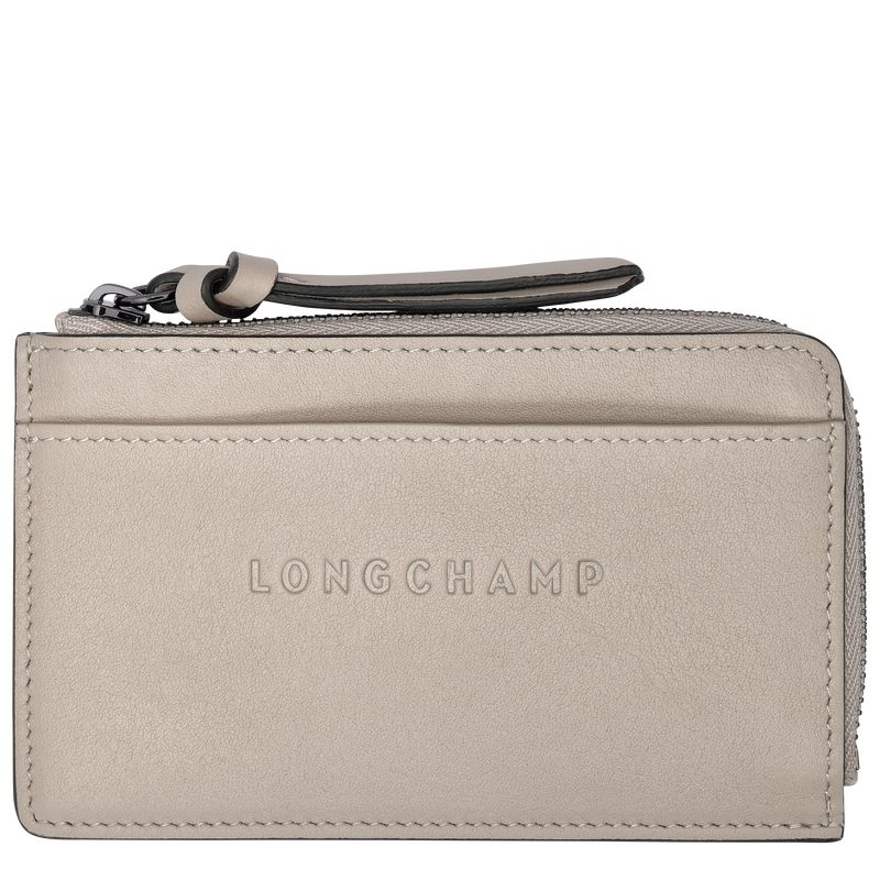 Men Longchamp 3D Card Holder Brown | Thailand-984UIKJCF