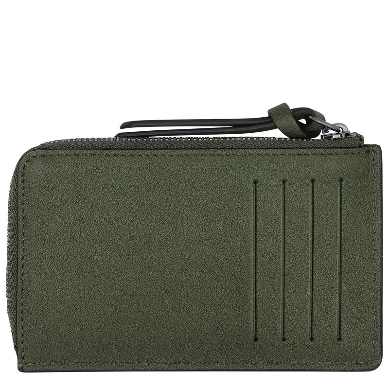 Men Longchamp 3D Card Holder Khaki | Thailand-237BVWLRZ