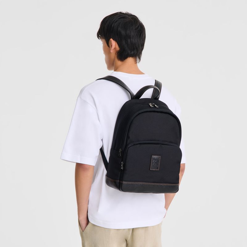 Men Longchamp Boxford Backpack Black | Thailand-738VONFCH