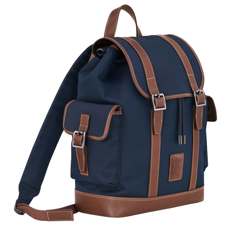 Men Longchamp Boxford Backpack Blue | Thailand-346ZHYKSA