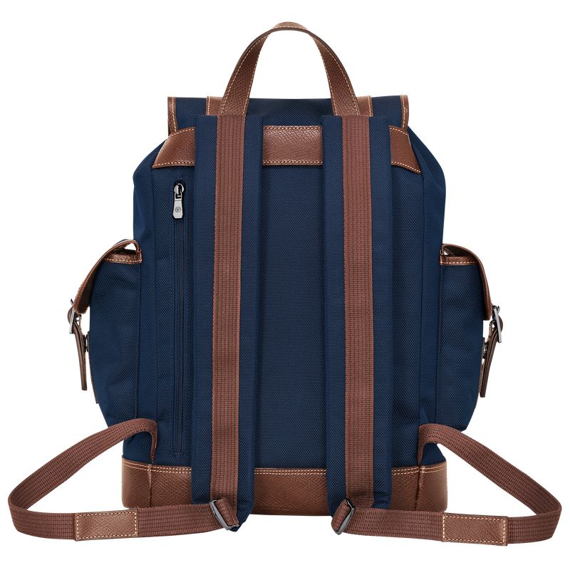 Men Longchamp Boxford Backpack Blue | Thailand-346ZHYKSA