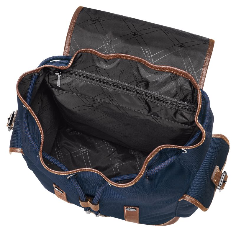 Men Longchamp Boxford Backpack Blue | Thailand-346ZHYKSA