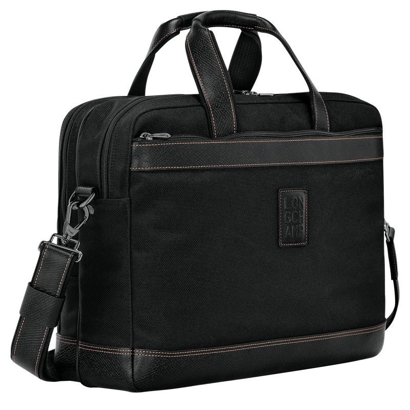 Men Longchamp Boxford L Briefcase Black | Thailand-247IOMUVR