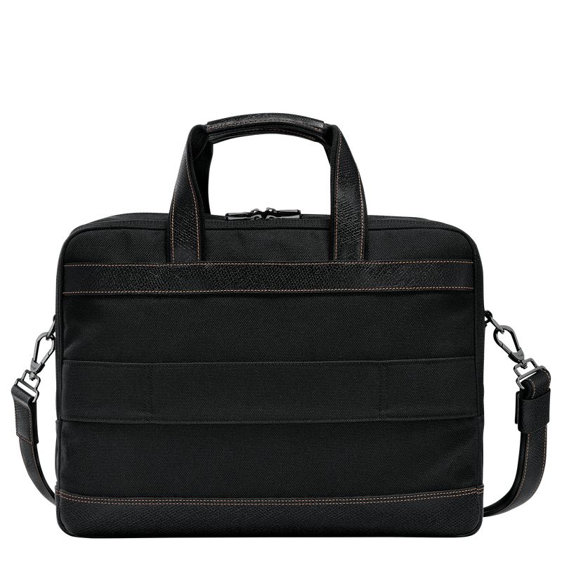 Men Longchamp Boxford L Briefcase Black | Thailand-247IOMUVR