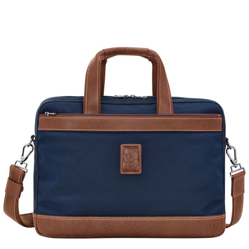 Men Longchamp Boxford L Briefcase Blue | Thailand-092CALHNT