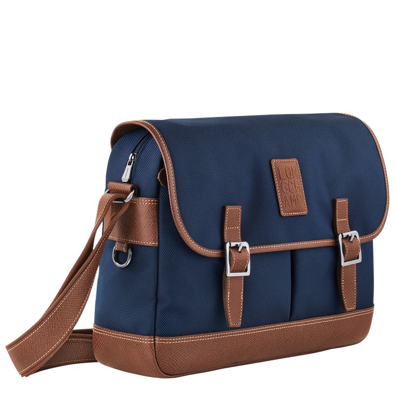 Men Longchamp Boxford L Crossbody Bag Blue | Thailand-197THKNEV