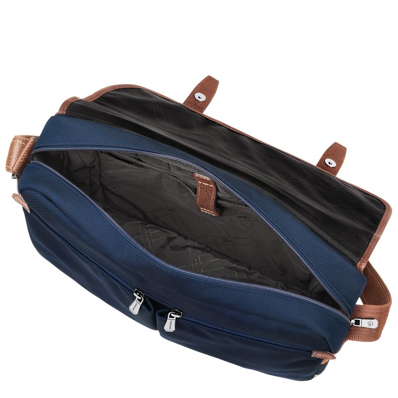 Men Longchamp Boxford L Crossbody Bag Blue | Thailand-197THKNEV
