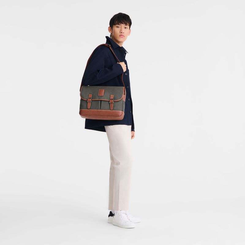 Men Longchamp Boxford L Crossbody Bag Brown | Thailand-278DUFLHV