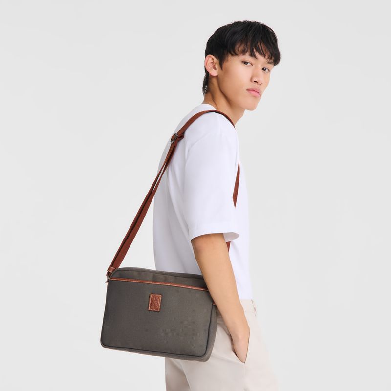 Men Longchamp Boxford M Camera Crossbody Bag Brown | Thailand-932KSGDUP