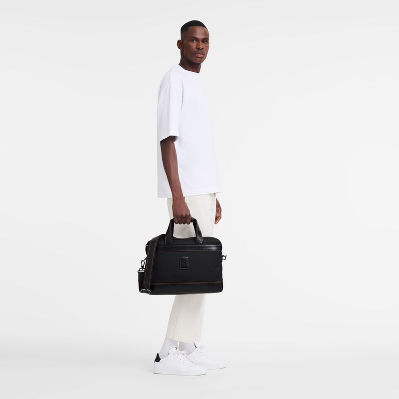 Men Longchamp Boxford S Briefcase Black | Thailand-073HZFWCX