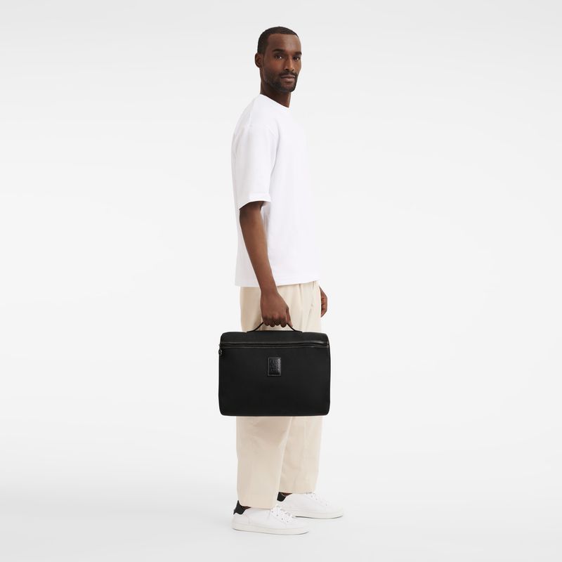 Men Longchamp Boxford S Briefcase Black | Thailand-683SMYHNG