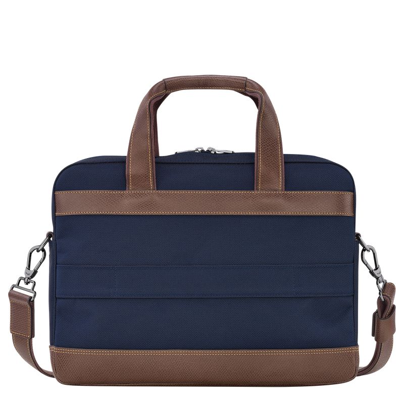 Men Longchamp Boxford S Briefcase Blue | Thailand-823GFJLIV