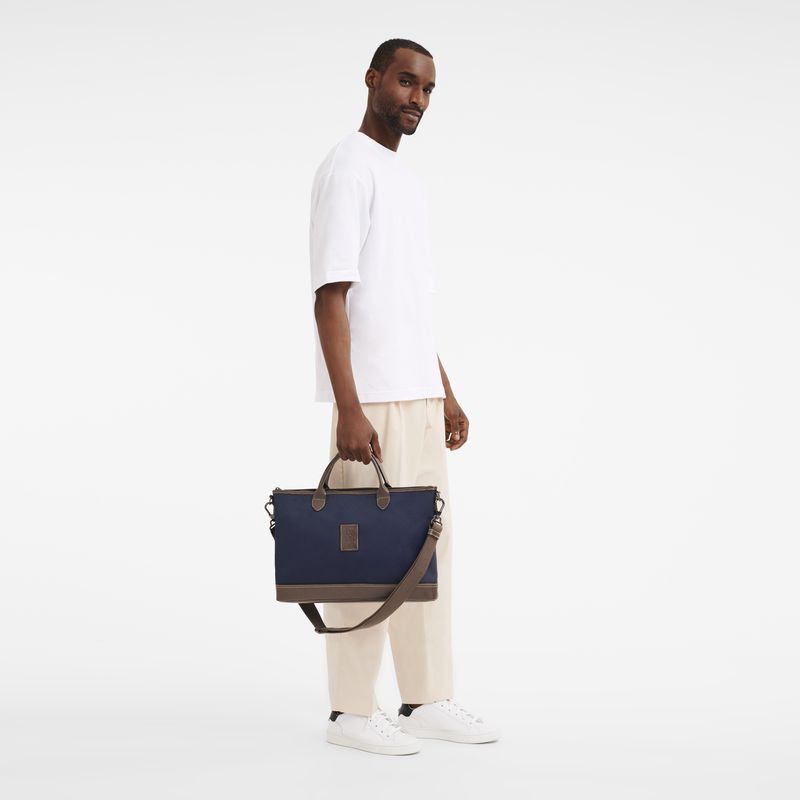 Men Longchamp Boxford S Briefcase Blue | Thailand-847KCYLRE
