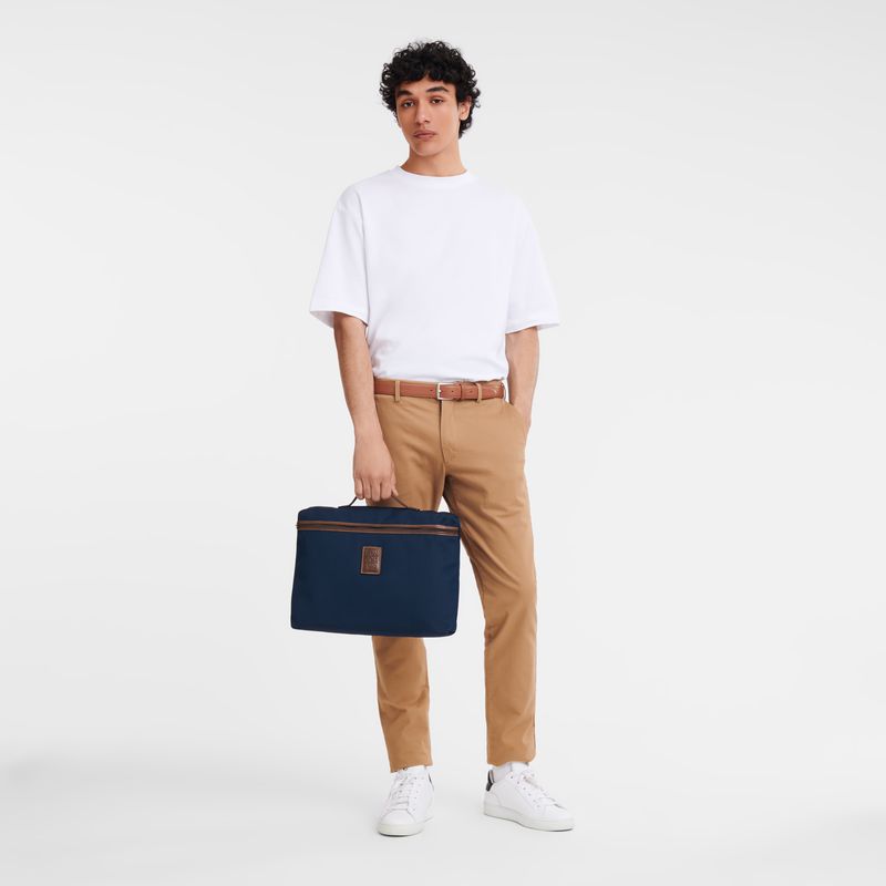 Men Longchamp Boxford S Briefcase Blue | Thailand-270NKYDEM