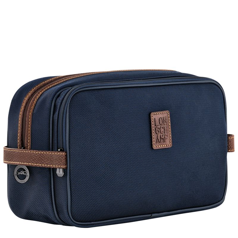Men Longchamp Boxford Toiletry Bags Blue | Thailand-763PKDNMW