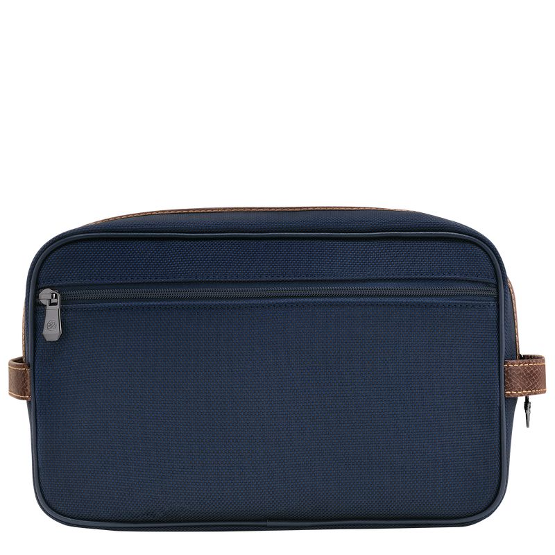 Men Longchamp Boxford Toiletry Bags Blue | Thailand-763PKDNMW
