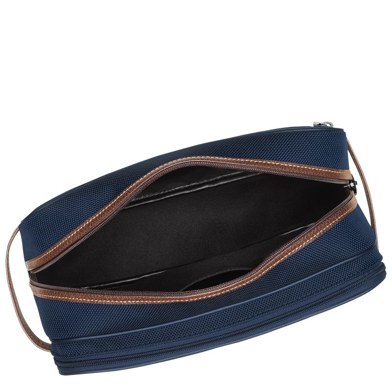 Men Longchamp Boxford Toiletry Bags Blue | Thailand-763PKDNMW