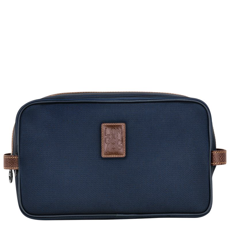 Men Longchamp Boxford Toiletry Bags Blue | Thailand-763PKDNMW