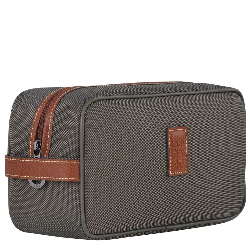 Men Longchamp Boxford Toiletry Bags Brown | Thailand-708ESDLKG