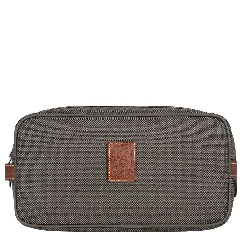 Men Longchamp Boxford Toiletry Bags Brown | Thailand-708ESDLKG