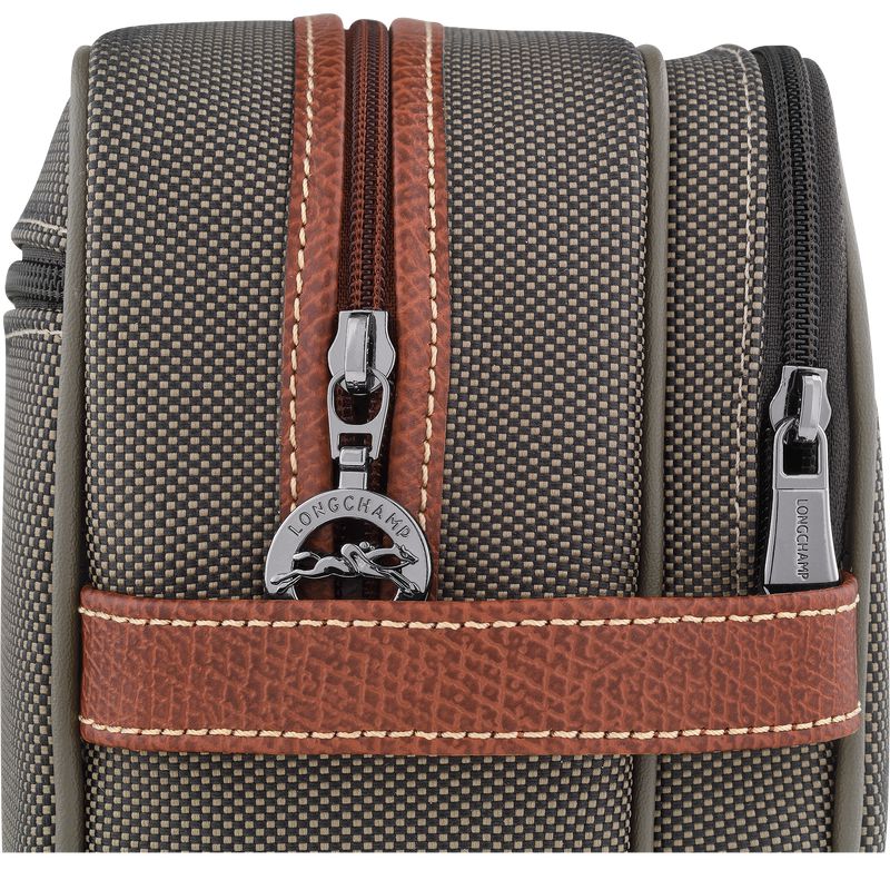 Men Longchamp Boxford Toiletry Bags Brown | Thailand-754KEPJXG