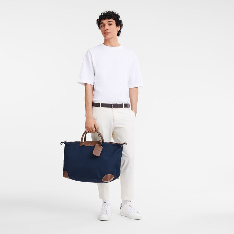 Men Longchamp Boxford Xl Travel Bag Blue | Thailand-034PUXHVS