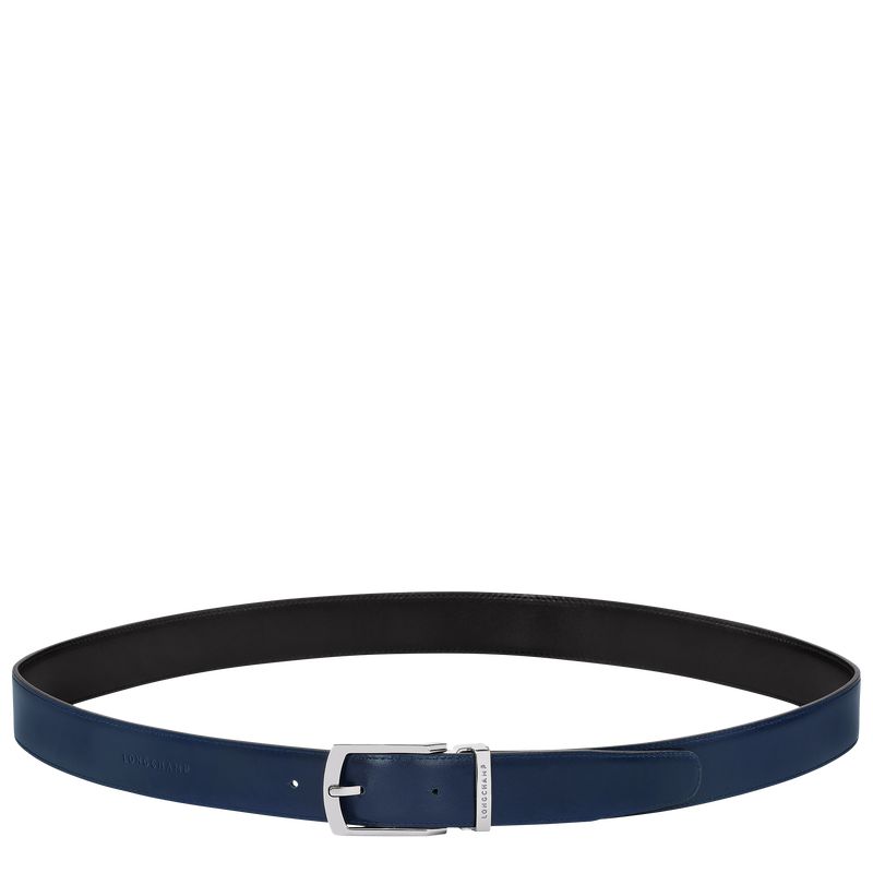 Men Longchamp Delta Box Belt Black / Navy | Thailand-907GBNOZT
