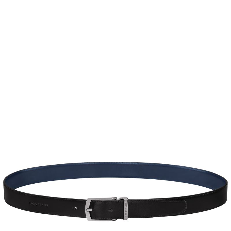 Men Longchamp Delta Box Belt Black / Navy | Thailand-907GBNOZT