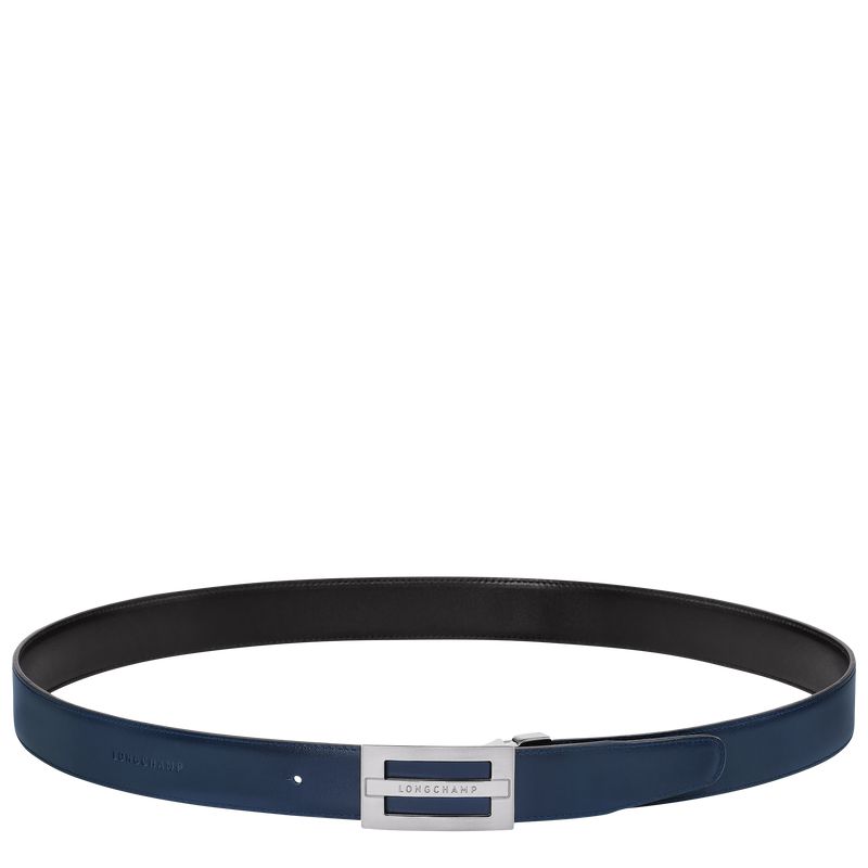 Men Longchamp Delta Box Belt Black / Navy | Thailand-157UTBVSP