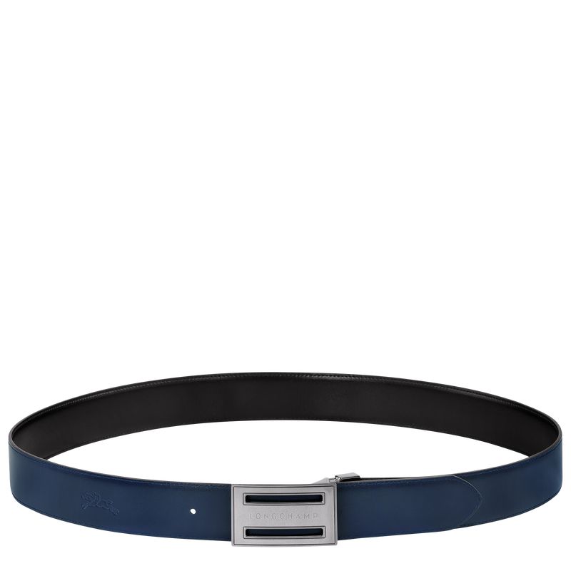 Men Longchamp Delta Box Belt Black / Navy | Thailand-759JWTGLR
