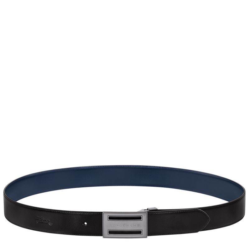 Men Longchamp Delta Box Belt Black / Navy | Thailand-759JWTGLR