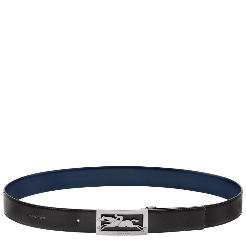 Men Longchamp Delta Box Belt Black / Navy | Thailand-854WESIHD