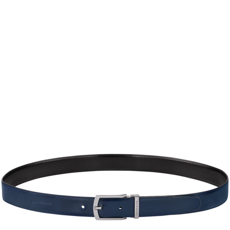 Men Longchamp Delta Box Belt Black / Navy | Thailand-528HDASNT