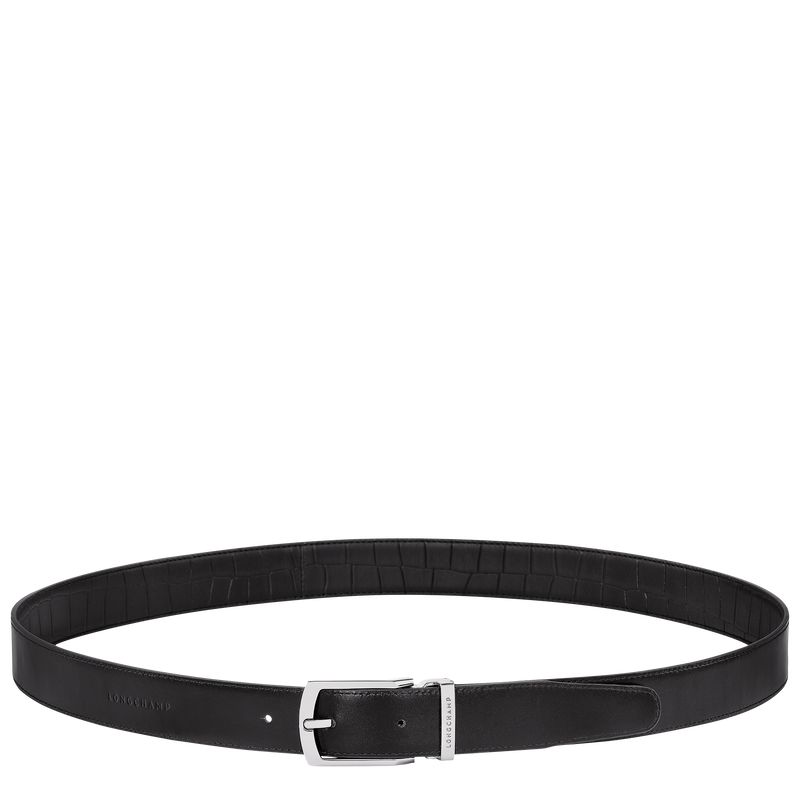 Men Longchamp Delta Box Belt Black | Thailand-928GBMTEX