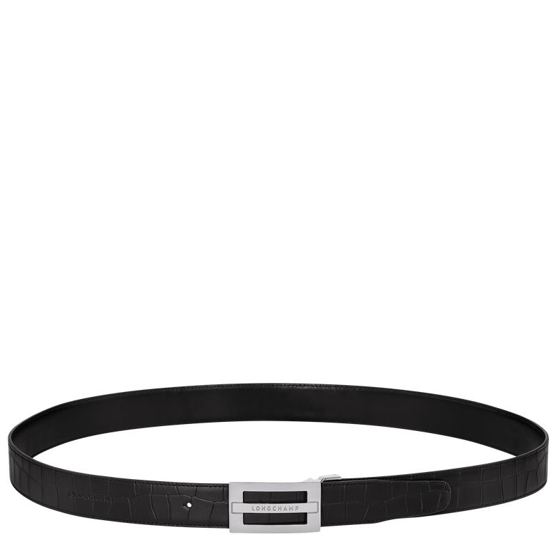 Men Longchamp Delta Box Belt Black | Thailand-543VMJCAP