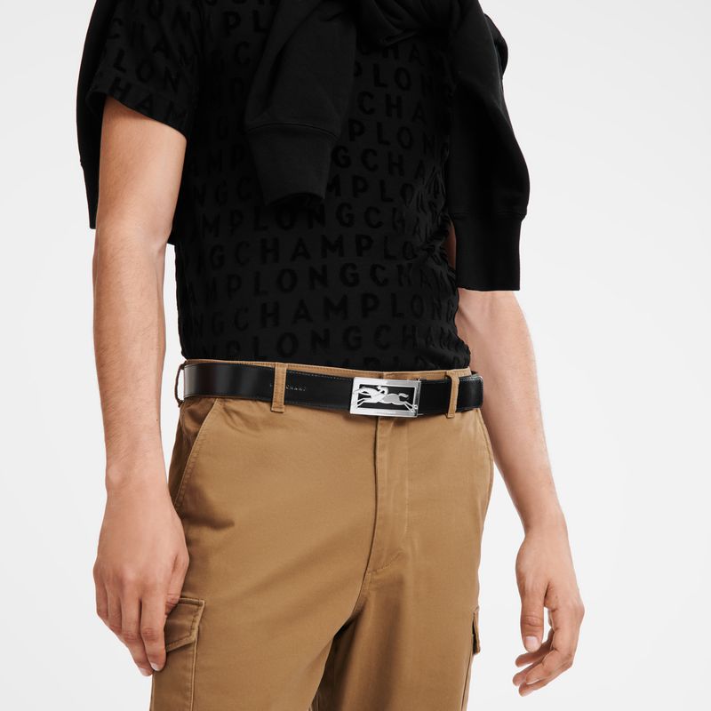 Men Longchamp Delta Box Belt Black | Thailand-165GXBFCP