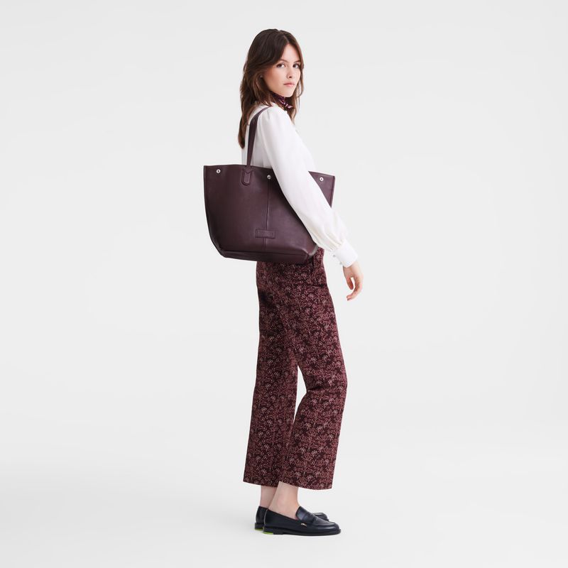 Men Longchamp Essential L Tote Bag Dark Purple | Thailand-068AWZRXG