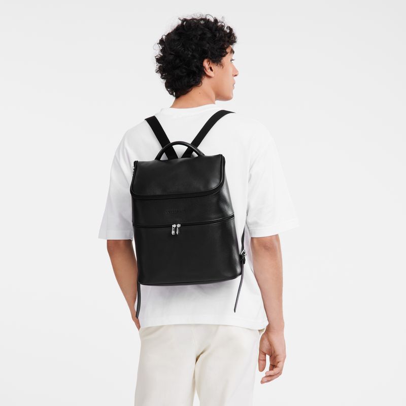 Men Longchamp Le Foulonné Backpack Black | Thailand-298AECSLR
