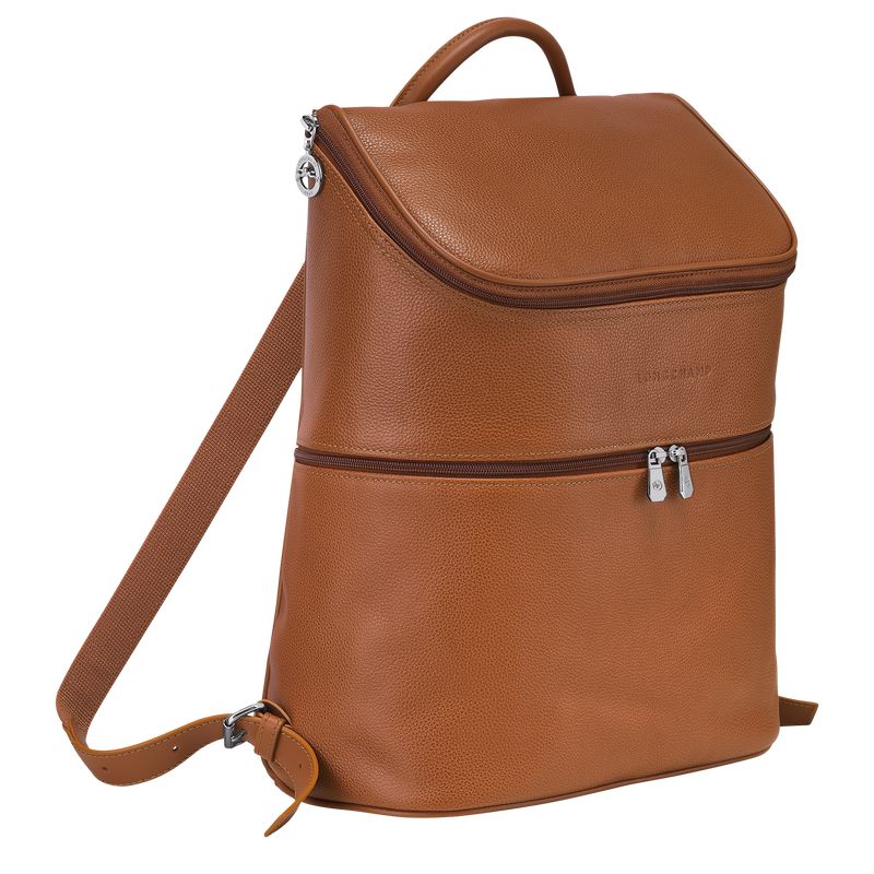 Men Longchamp Le Foulonné Backpack Brown | Thailand-892JEKPGI