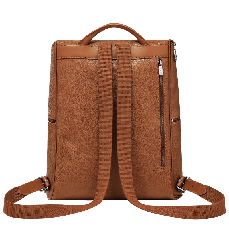 Men Longchamp Le Foulonné Backpack Brown | Thailand-892JEKPGI