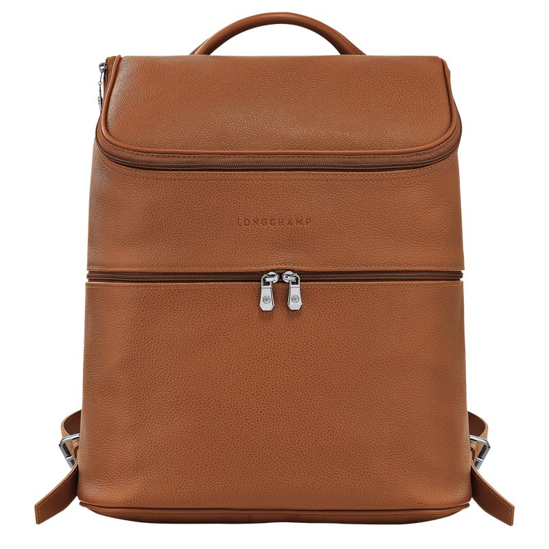 Men Longchamp Le Foulonné Backpack Brown | Thailand-892JEKPGI