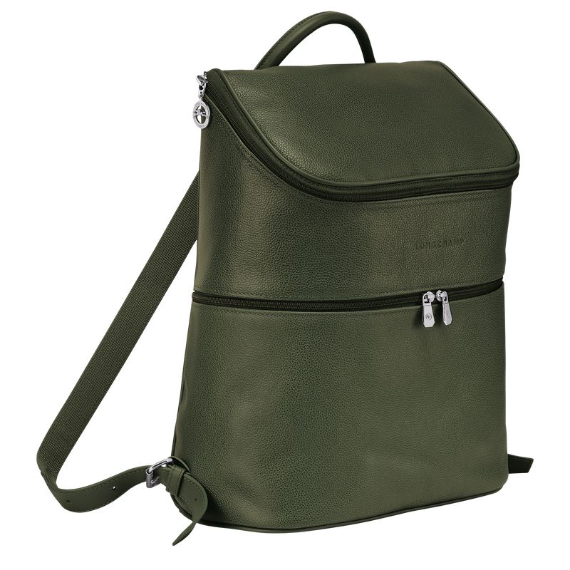 Men Longchamp Le Foulonné Backpack Khaki | Thailand-691CKSRZA