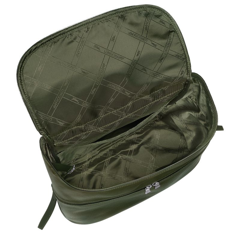 Men Longchamp Le Foulonné Backpack Khaki | Thailand-691CKSRZA